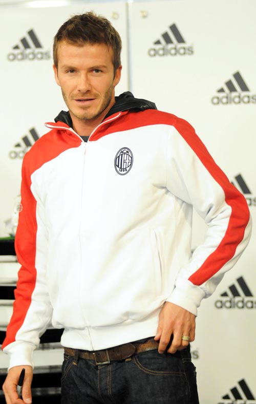 David Beckham Promoting New Adidas Shoe In Milan.  Photo: Flynetonline.com