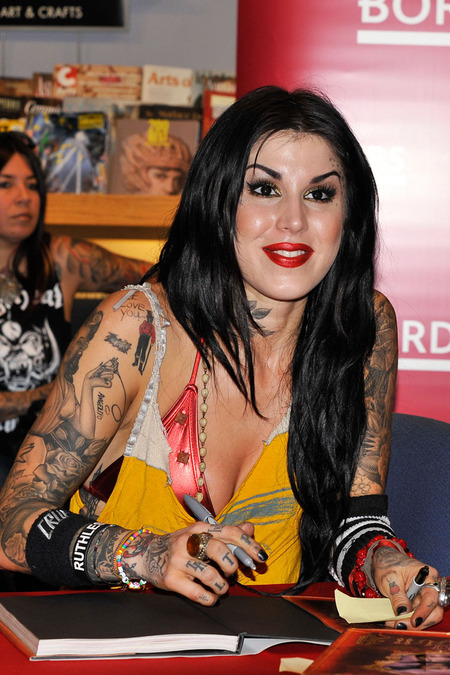 kat von d tattoo shop. Kat Von D. Inks at Borders