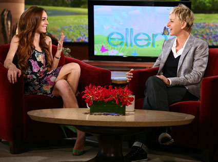 Lindsay Lohan & Ellen.  Photo: Warner Bros. Studios