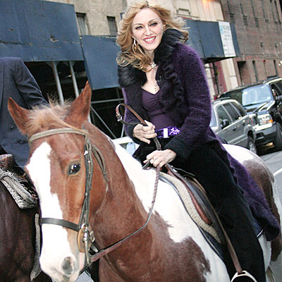 Madonna Riding.  Photo: Instyle.com