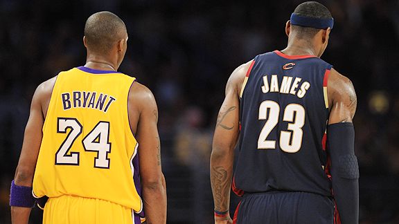 Kobe Bryant & LeBron James.  File Photo