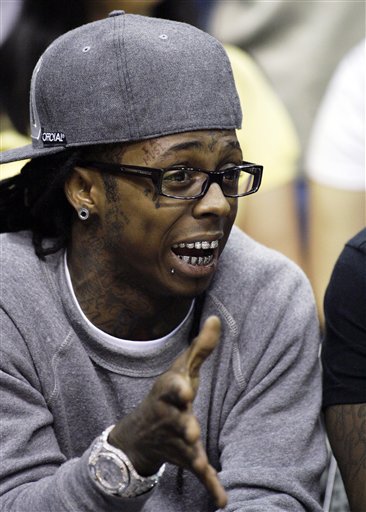 Lil Wayne Attends Dallas Mavericks Game 4.  Photo: AP Photo/Matt Slocum