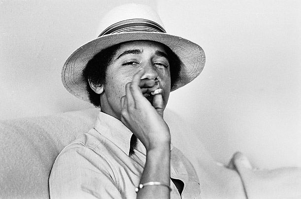 Barack Obama & One Of Them Funny Cigs? Photo: Lisa Jack