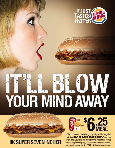 BK Sevenincher Ad Courtesy of Burger King