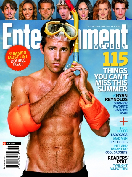 Ryan Reynolds On Entertainment Weekly Cover.  Photo: EW.com