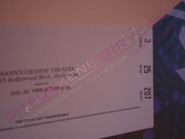 Purple Rain Premeire Ticket Inside. Image Provided By Dr.Funkenberry