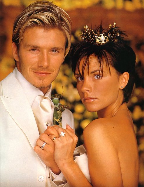 David Beckham & Victoria Beckham On Their Wedding Day.  July 5th 1999