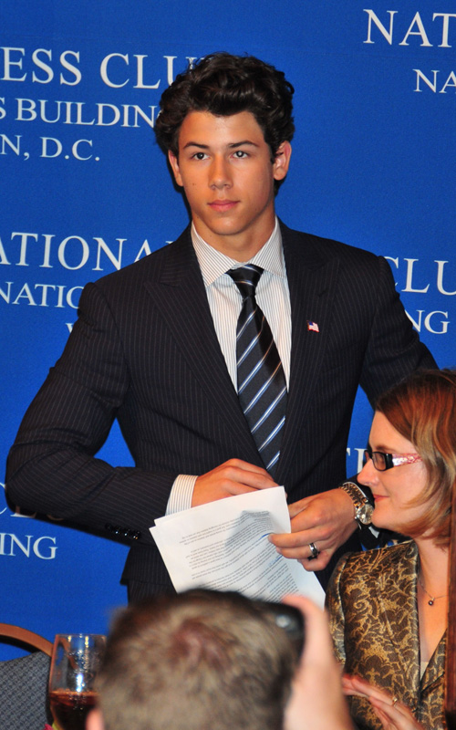 Nick Jonas @ National Press Club.  Photo: SplashNewsOnline.com