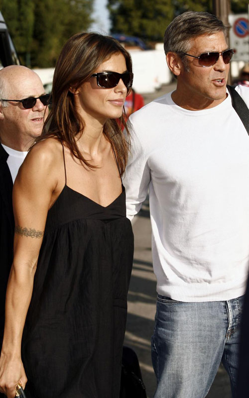 George Clooney & Elisabetta Canalis In Venice. Photo: PacificCoastNewsOnline.com