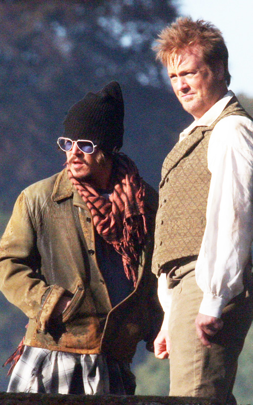 Johnny Depp & Stephen Jones On Set. Photo: INFDaily.com
