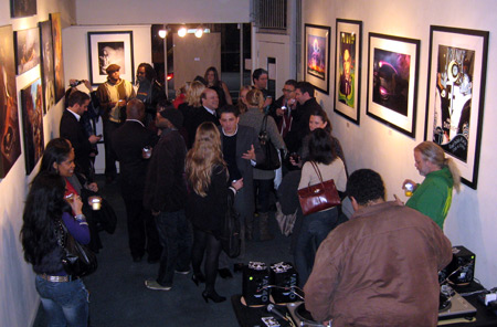 The crowd at the opening of "Art of Prince"