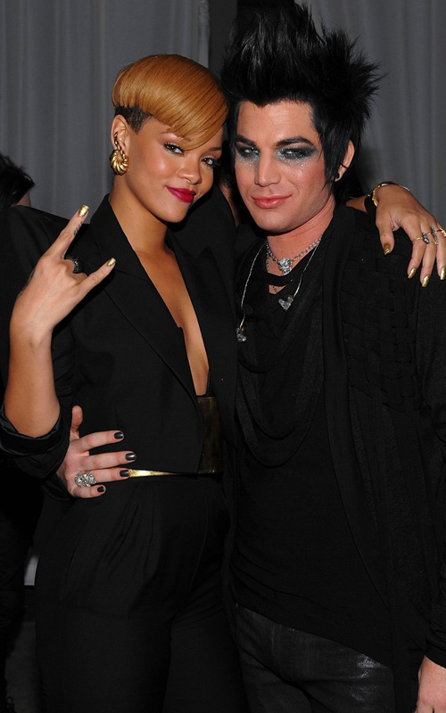 Rihanna & Adam Lambert.  Photo: GettyImages.com