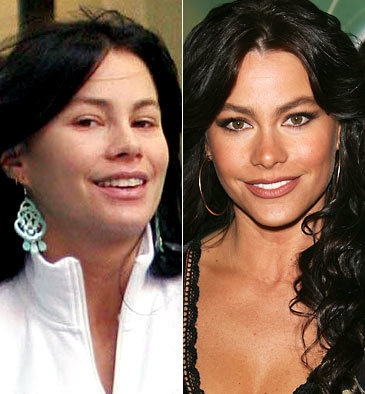 Celebrities  Makeup on Stars Without Make Up  Sofia Vergara   Drfunkenberry Com