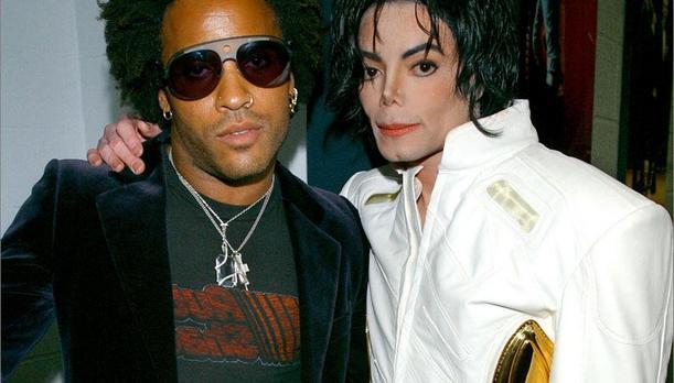 Lenny Kravitz & Michael Jackson. File Photo