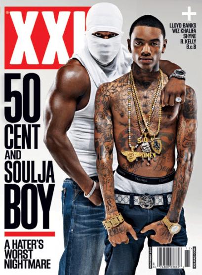 50 Cent And Soulja Boy. Photo: XXL Magazine