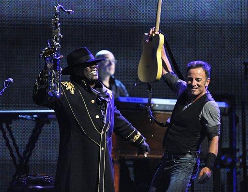 Bruce Springsteen, Clarence Clemons AP Photo/Bill Kostroun