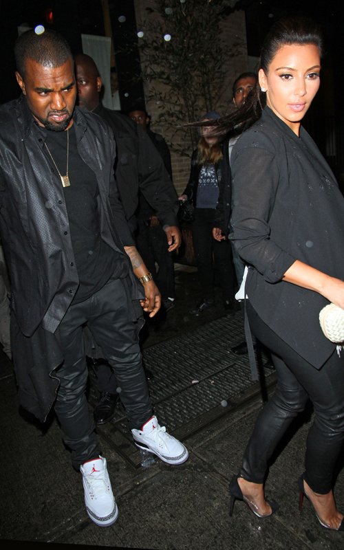 Kanye West & Kim Kardashian. Photo: Fameflynet.com