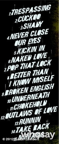 Adam Lambert's Trespassing Tracklist Deluxe Edition