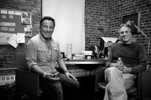 Bruce Springsteen & Jon Stewart Photo: Sacha Lecca