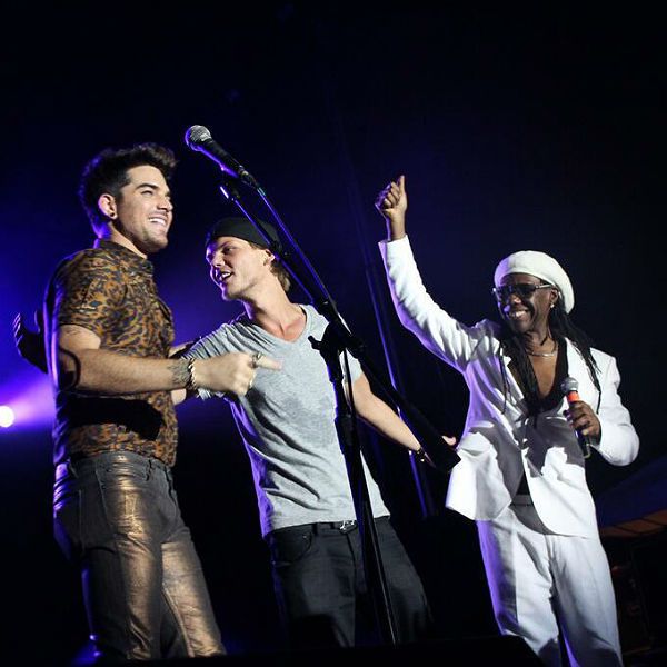 Adam Lambert, Avicii, & Nile Rodgers Photo: Avicii/Twitter