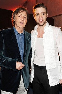 Paul McCartney & Justin Timberlake Photo: TheDailyMail.co