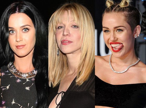 Katy Perry, Courtney Love, And Miley Cyrus Photo: Eonline.com