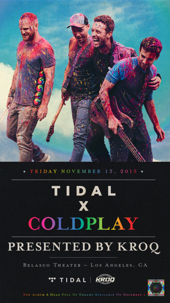 Coldplay Tidal Concert
