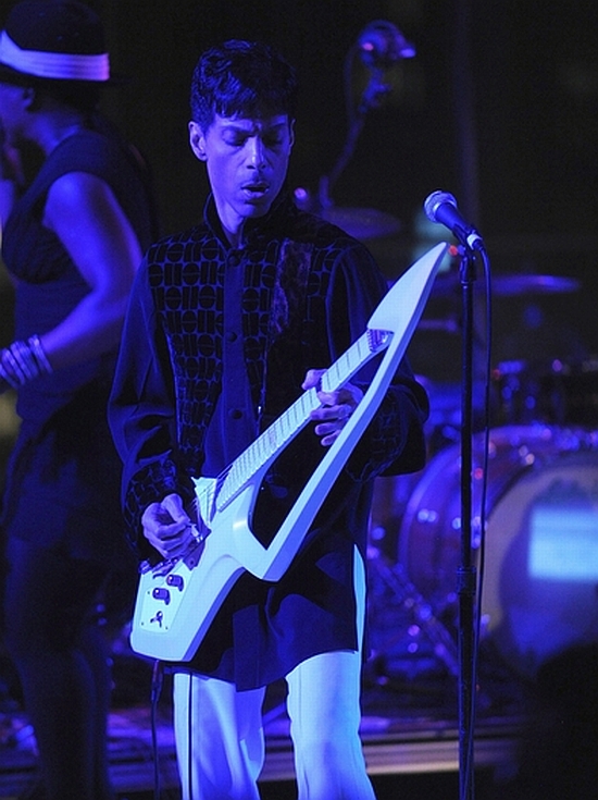Prince plays at the Time 100 Gala in New York, May 4, 2010