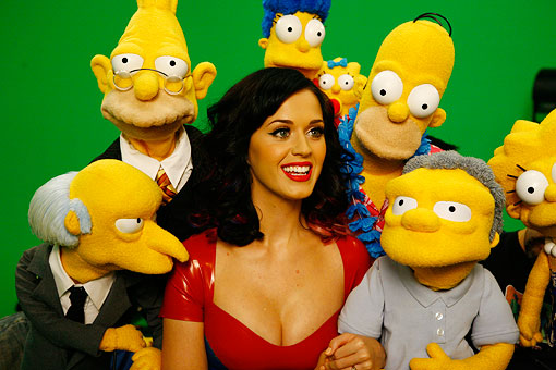 Katy Perry & The Simpson Cast. Photo: FOX