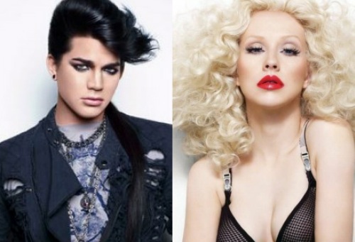 Adam Lambert & Christina Aguilera. Photo: Idolator.com