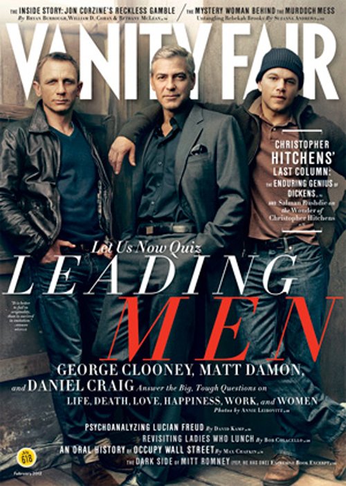 Daniel Craig, Goerge Clooney, & Matt Damon. Photo: Vanity Fair