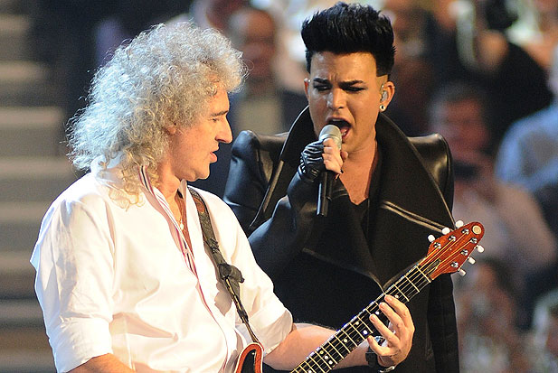 Brian May & Adam Lambert. Photo: AP